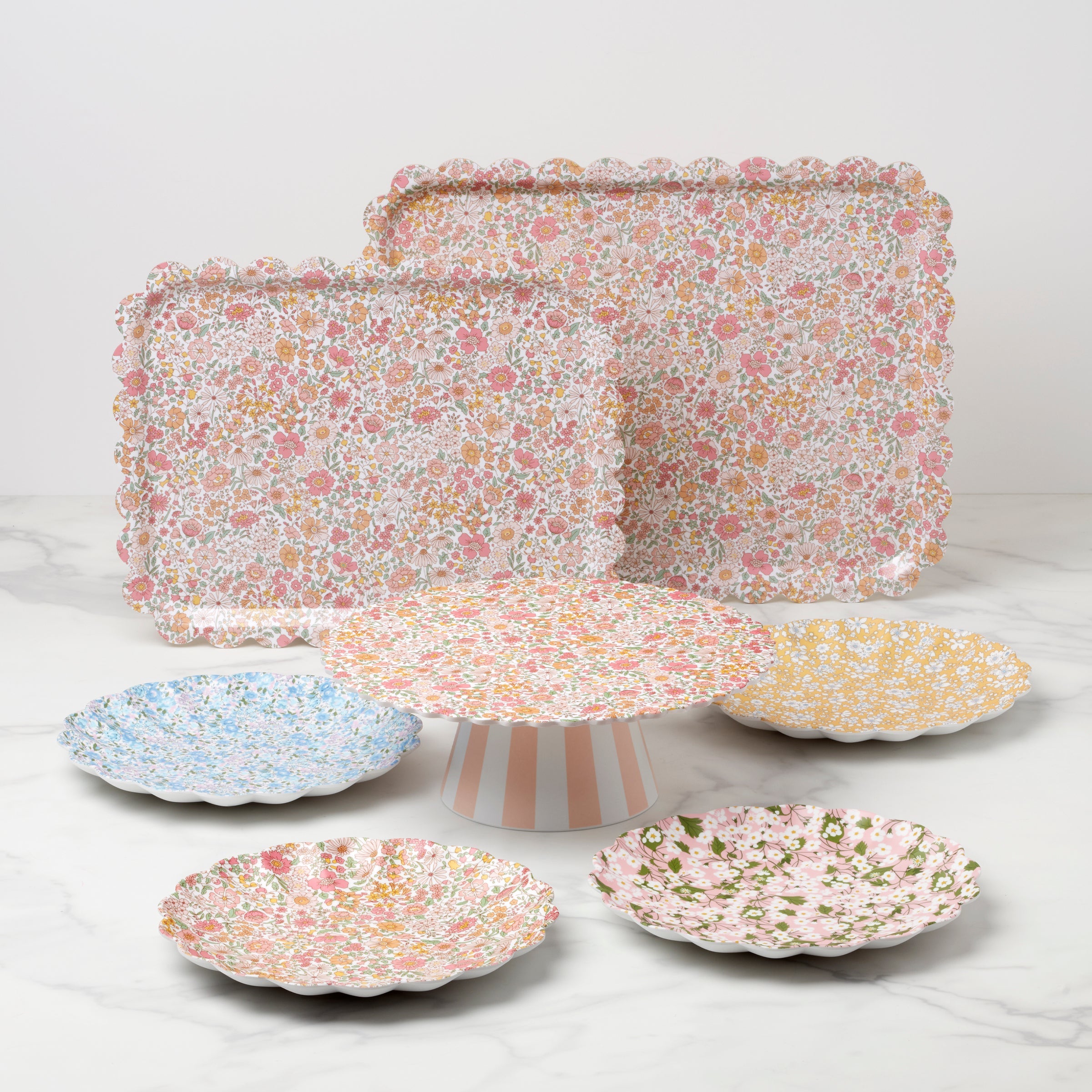 Meri Meri x Liberty Mixed Melamine Medium Cake Stand