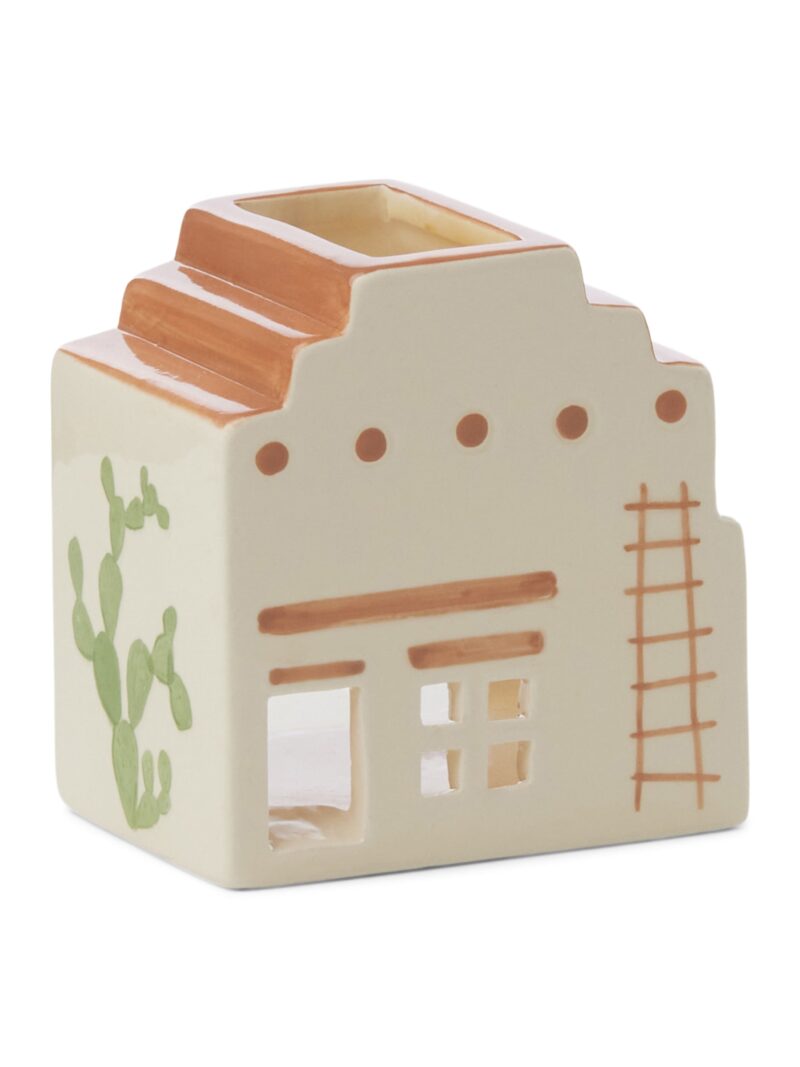 Incense House with Tea Light + 20 Cones, Santa Fe Adobe